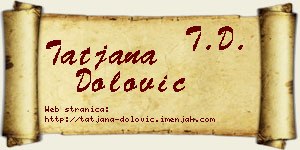 Tatjana Dolović vizit kartica